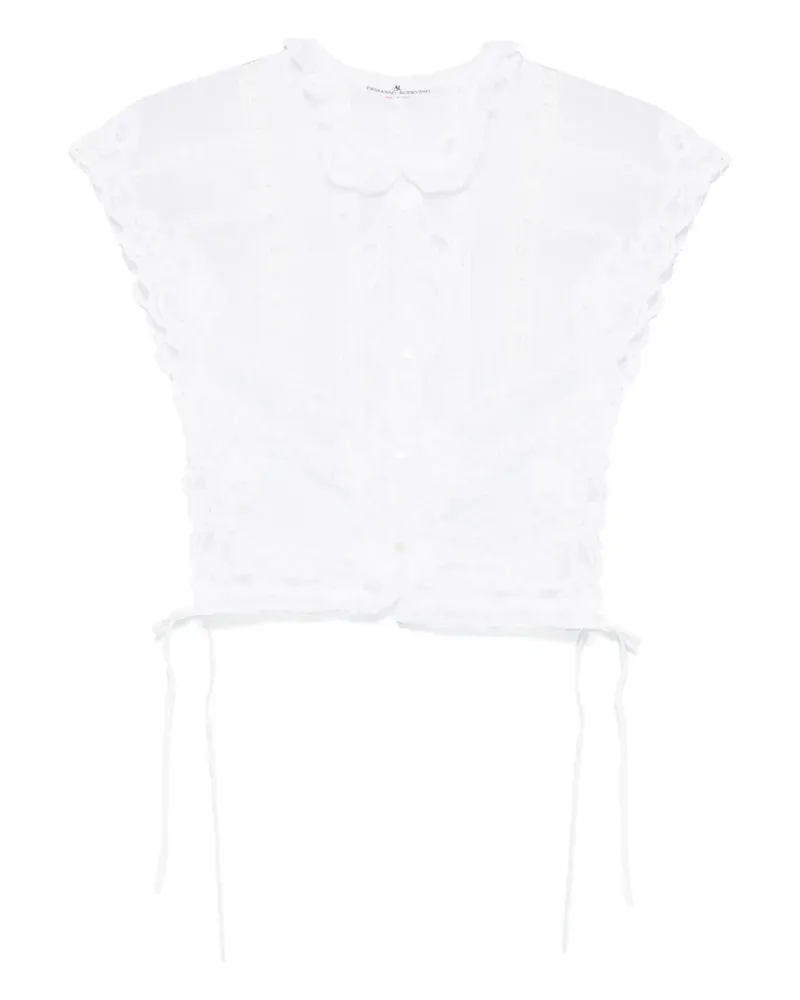 Ermanno Scervino Oberteil aus Valencienne-Spitze - Weiß Weiß