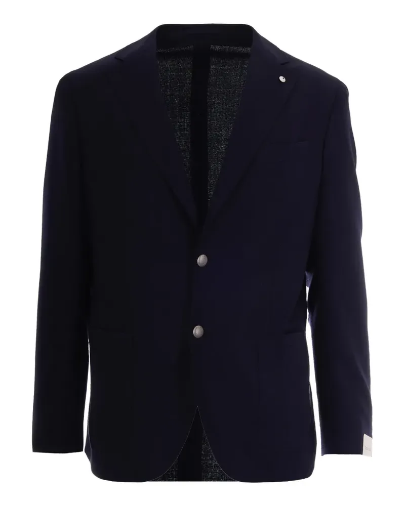 Luigi Bianchi Mantova Einreihiges Sakko - Blau Blau