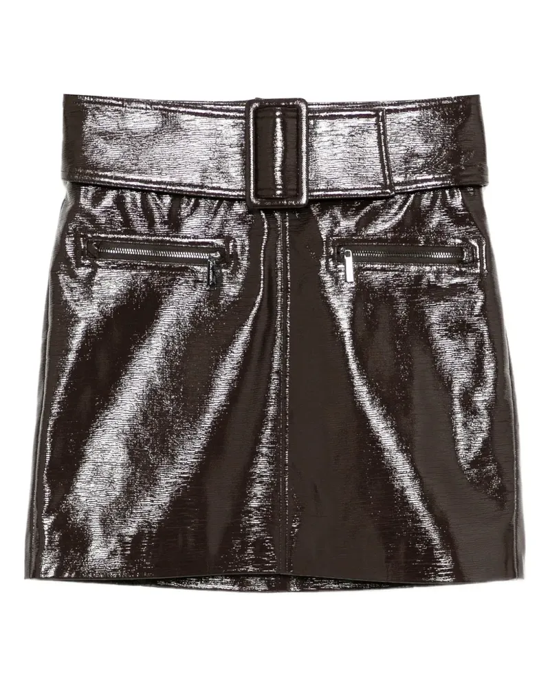 Karl Lagerfeld Rock aus Lackleder - Braun Braun