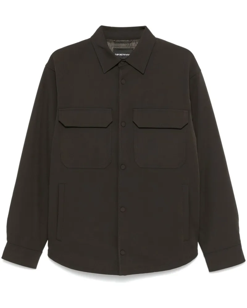 Emporio Armani Hemdjacke mit Knopfleiste - Grün Grün