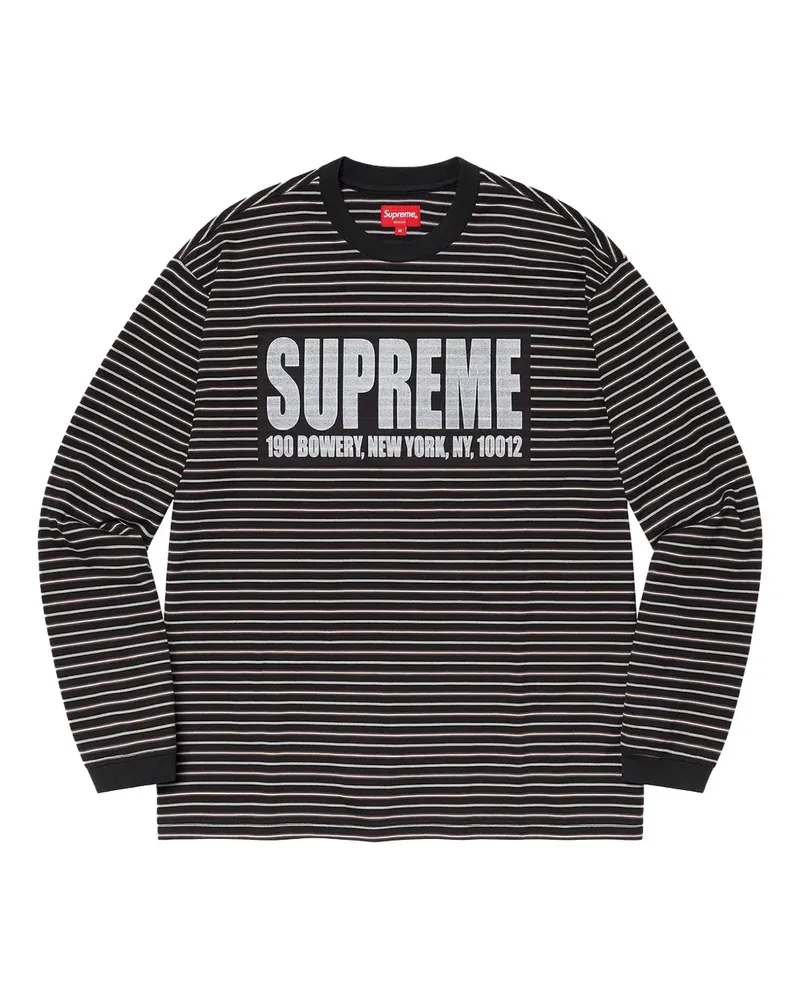 Supreme Being Gestreiftes Langarmshirt - Schwarz Schwarz