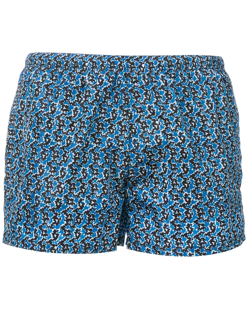 Prada Boxershorts mit abstraktem Print - Blau Blau