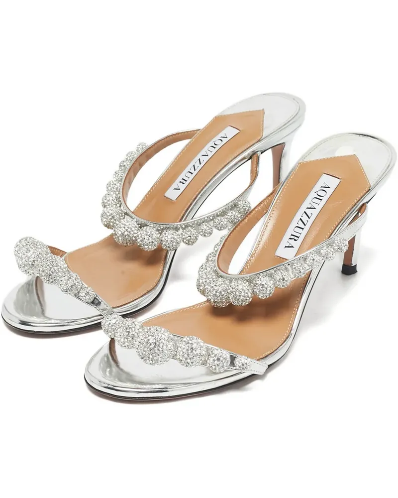Aquazzura Disco Dancer leather sandals - Silber Silber