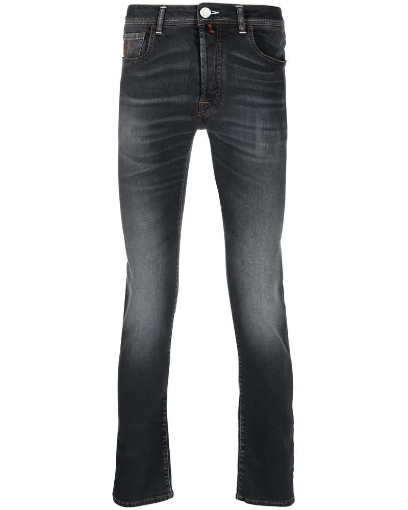 Billionaire Straight-Leg-Jeans mit Logo-Patch - Grau Grau