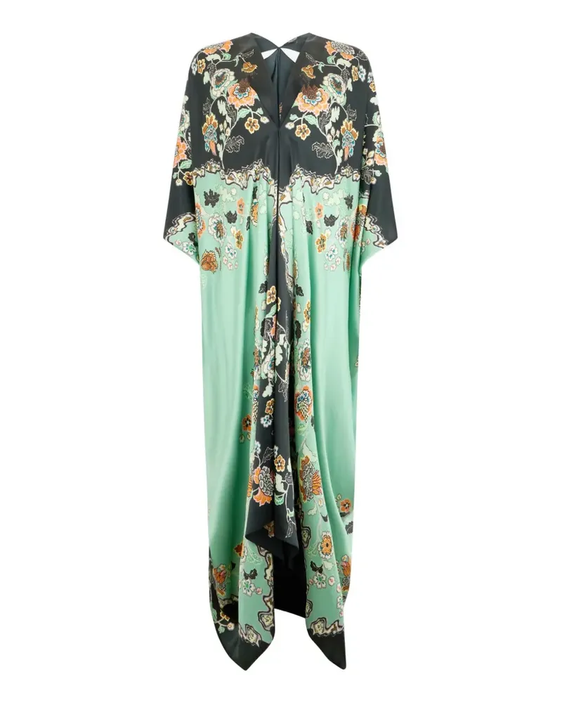 Roberto Cavalli Kleid mit Blumenprint - Schwarz Schwarz