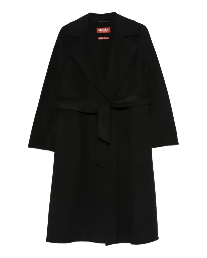 Max Mara belted wide-lapel coat - Schwarz Schwarz