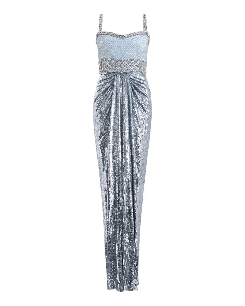 Jenny Packham Only You Abendkleid mit Pailletten - Silber Silber