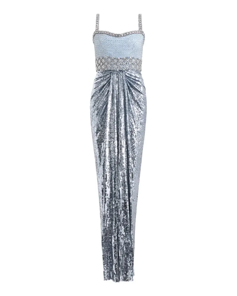 Jenny Packham Only You Abendkleid mit Pailletten - Silber Silber