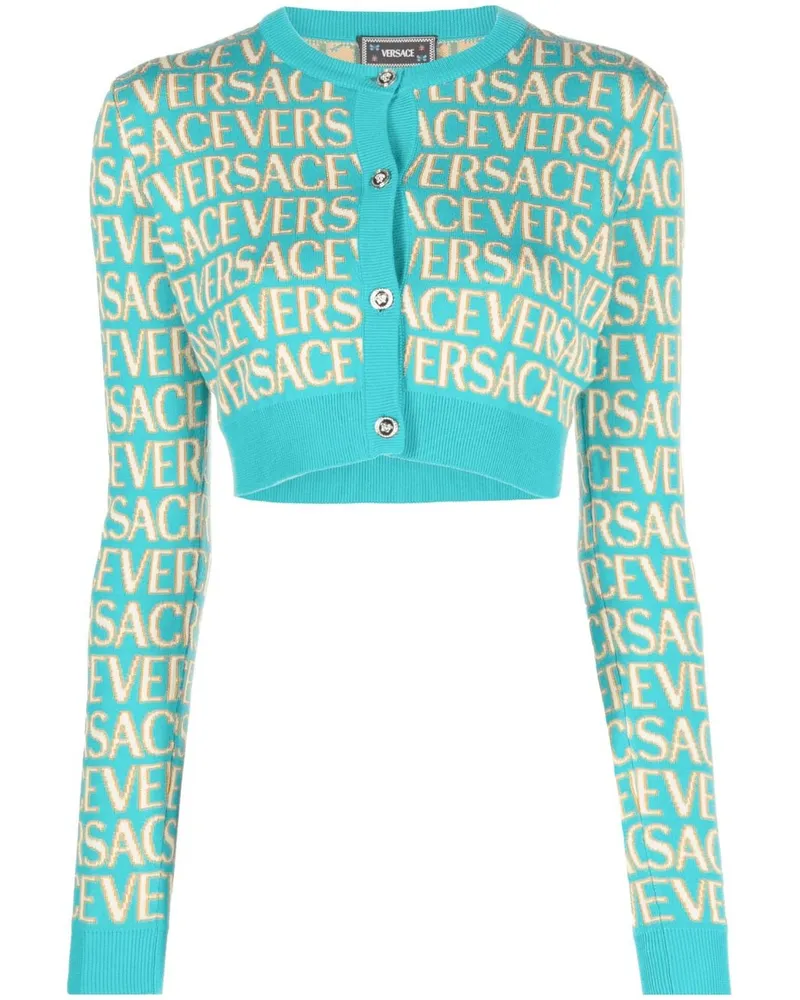 Versace Allover cardigan - Blau Blau