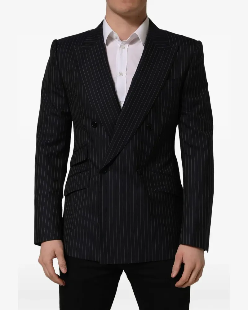 Dolce & Gabbana pinstripe double-breasted blazer - Schwarz Schwarz