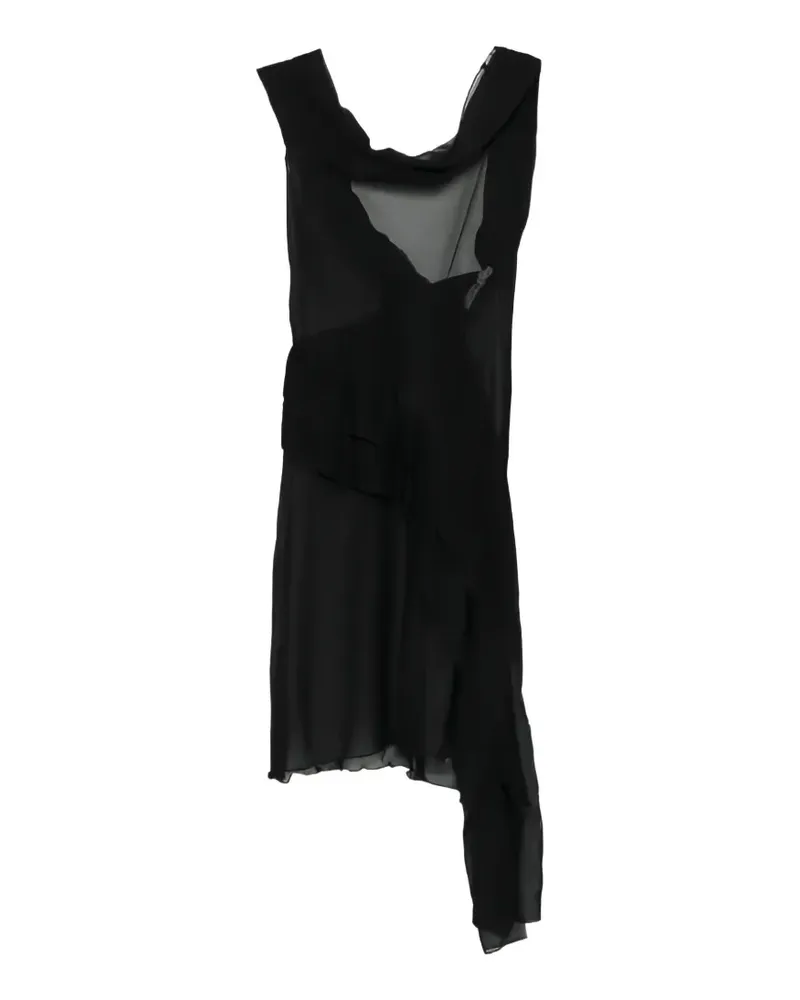 GIMAGUAS Boa ruffled asymmetric dress - Weiß Weiß