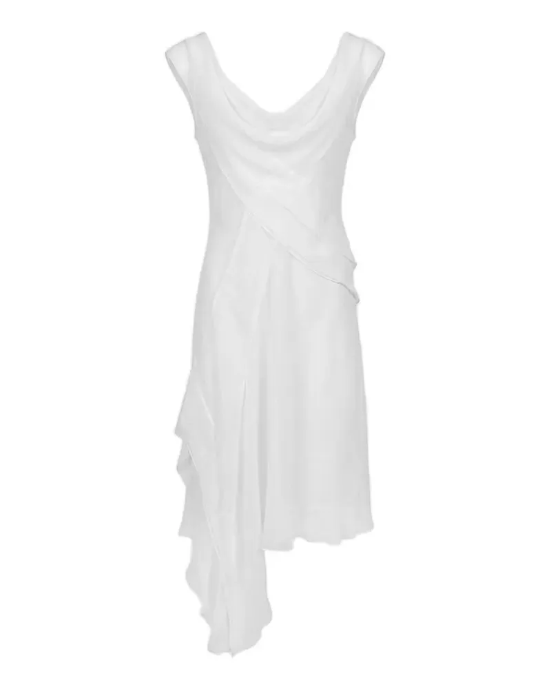 GIMAGUAS Boa ruffled asymmetric dress - Weiß Weiß