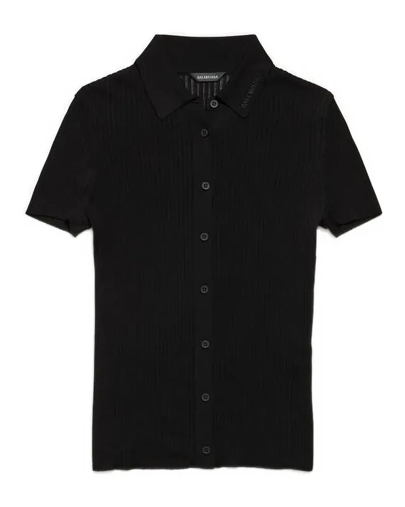 Balenciaga Besticktes Hemd - Schwarz Schwarz