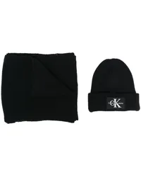 Calvin Klein Set aus Beanie und Schal Schwarz