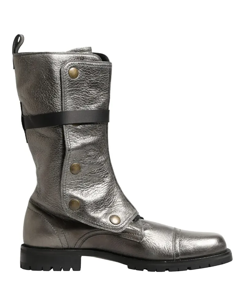 Dolce & Gabbana Stiefel im Metallic-Look - Silber Silber
