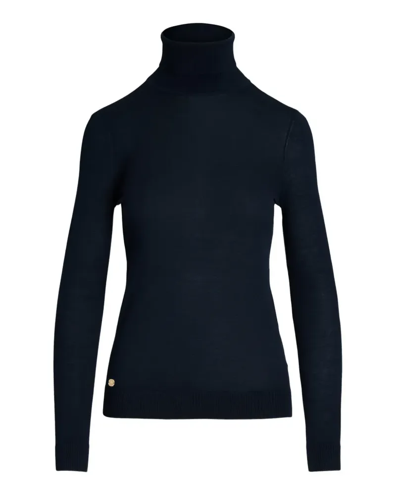 Ralph Lauren Rollkragenpullover mit Logo-Schild - Blau Blau