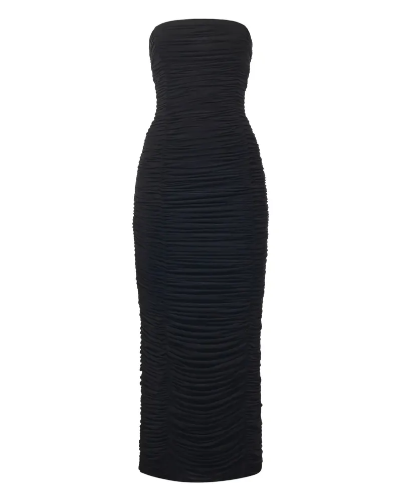 Magda Butrym ruffled strapless dress - Schwarz Schwarz