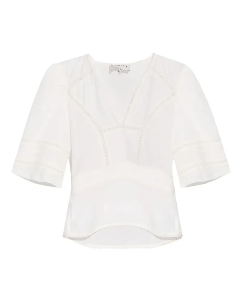 MUNTHE Bluse mit Puffärmeln - Weiß Weiß