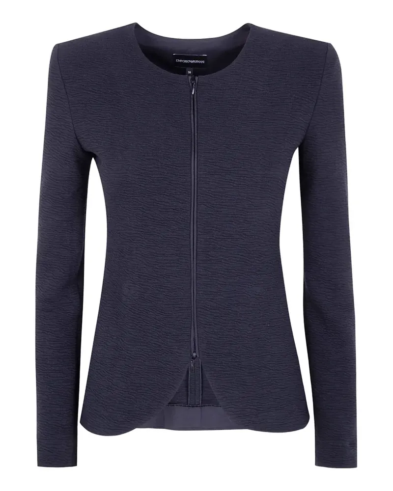 Emporio Armani zip textured jacket - Schwarz Schwarz