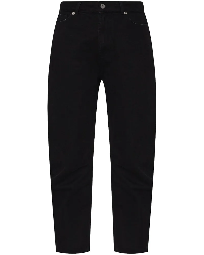 HALFBOY Tapered-Jeans - Schwarz Schwarz