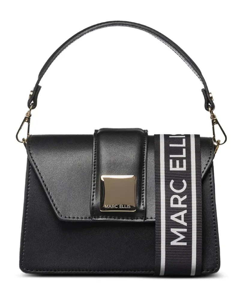 MARC ELLIS Kourtney logo-strap tote bag - Schwarz Schwarz