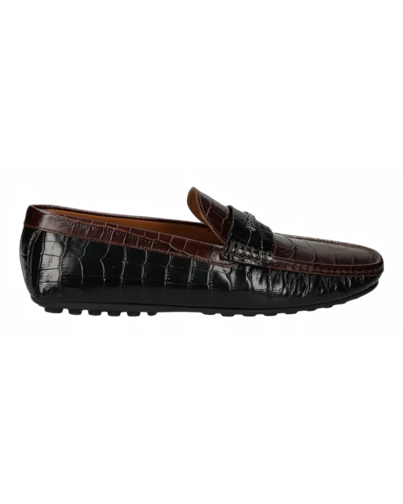 Roberto Cavalli Loafer mit Kroko-Effekt - Schwarz Schwarz