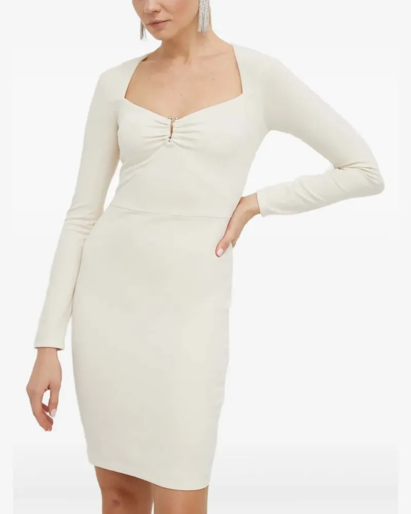 Guess gathered-detail mini dress - Nude Nude