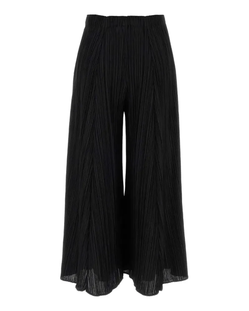 Issey Miyake Plissierte Palazzohose - Schwarz Schwarz