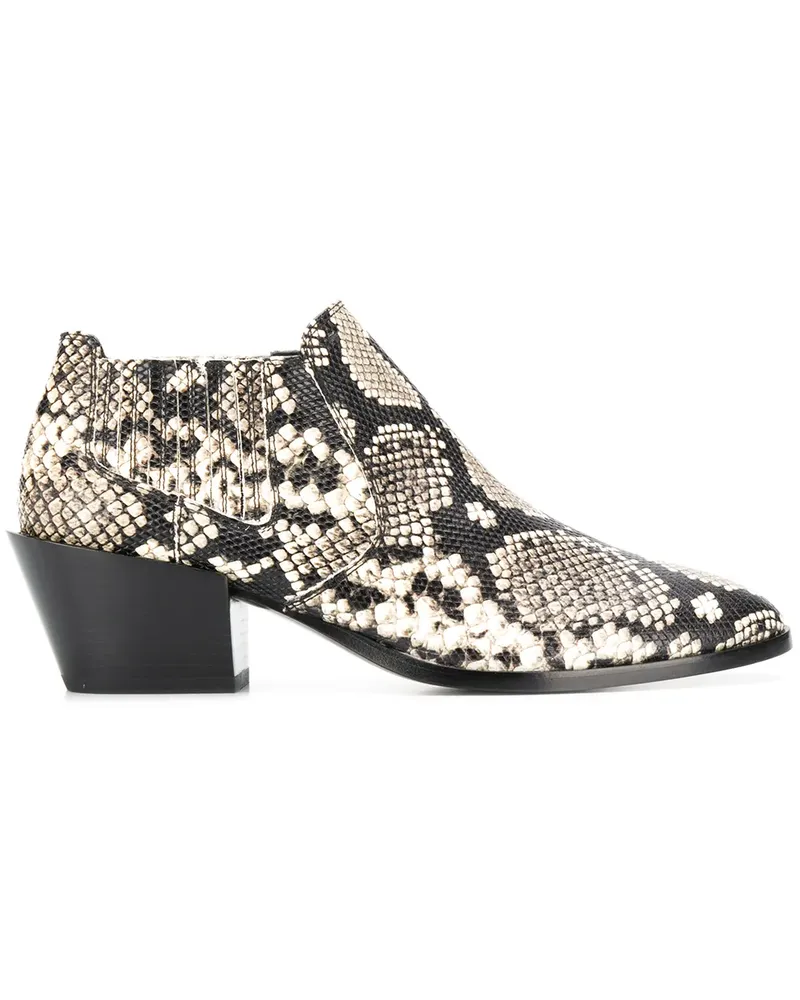 TOD'S Stiefeletten mit Schlangenleder-Optik - Nude Nude
