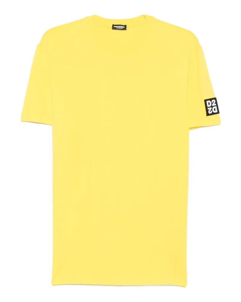 Dsquared2 T-Shirt mit Logo-Patch - Gelb Gelb
