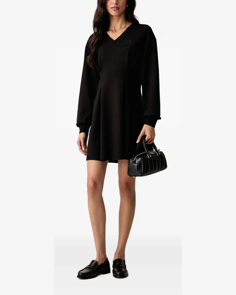 Armani Exchange Plissiertes Minikleid - Schwarz Schwarz