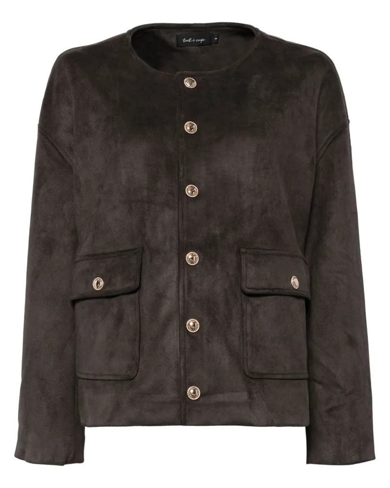 Tout a Coup Jacke mit Knopfleiste - Grau Grau