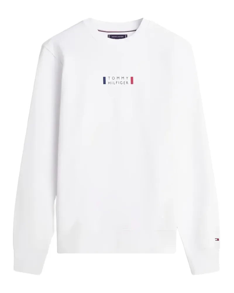 Tommy Hilfiger logo-print cotton sweater - Weiß Weiß