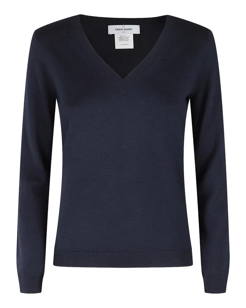 Gran Sasso V-neck top - Blau Blau