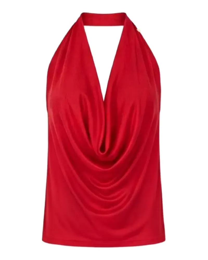 Elisabetta Franchi halterneck cowl-neck top - Rot Rot