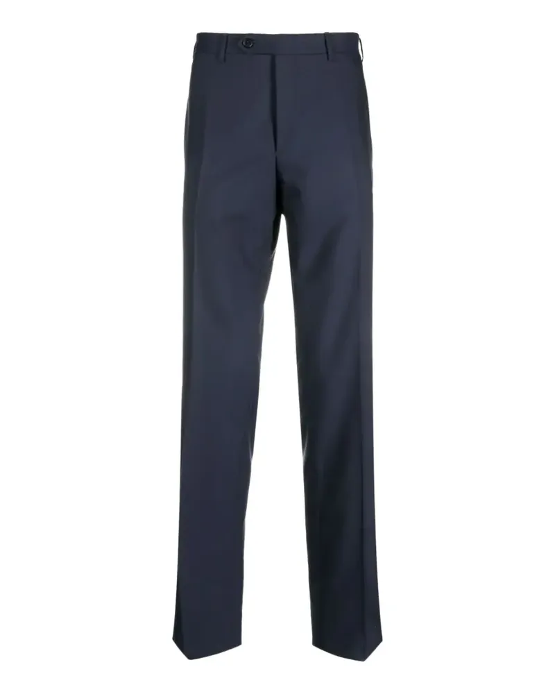 Canali Klassische Hose mit Bügelfalten - Blau Blau