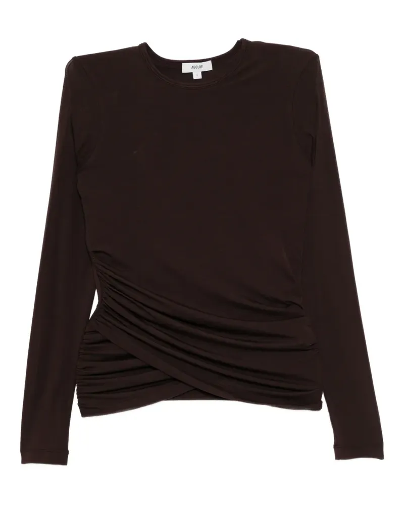 AGOLDE Twist Eve T-Shirt - Braun Braun