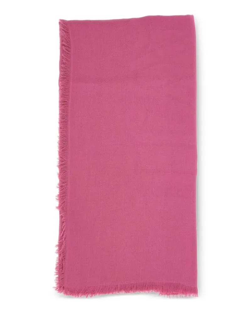 Max Mara Jacquard-Schal mit Fransenbesatz - Rosa Rosa