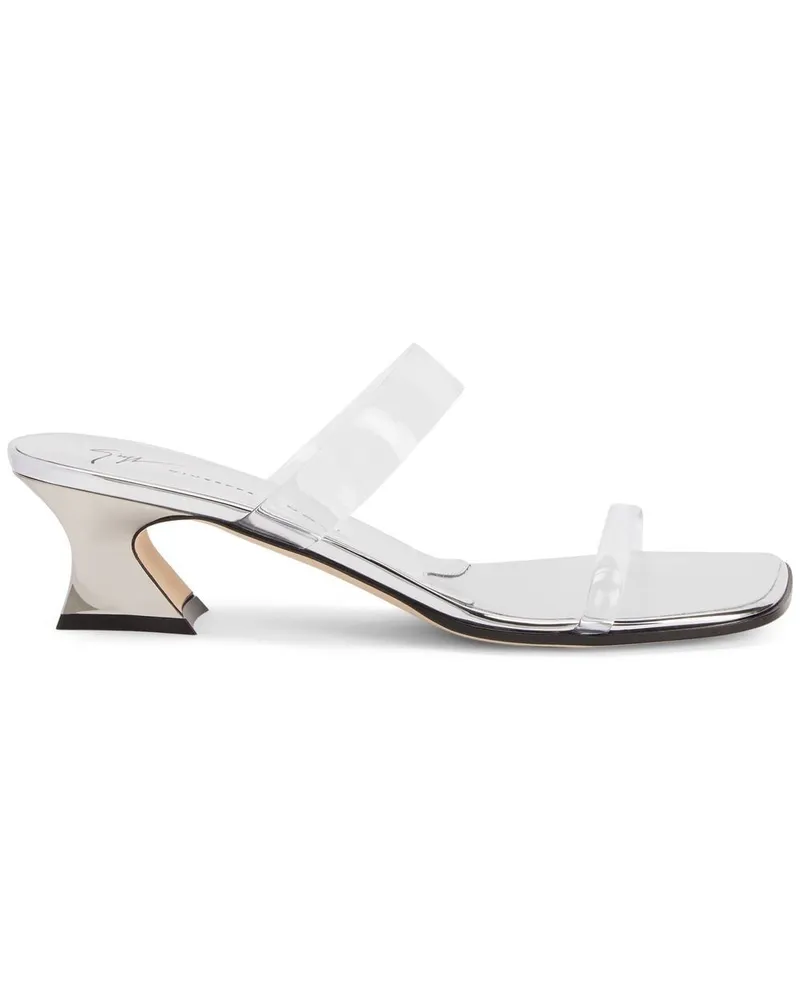 Giuseppe Zanotti Transparente Sandalen 45m - Silber Silber