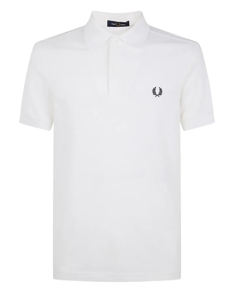 Fred Perry logo-embroidered polo shirt - Weiß Weiß