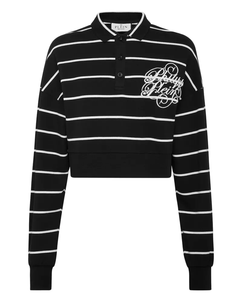 Philipp Plein Gestreiftes Poloshirt - Schwarz Schwarz