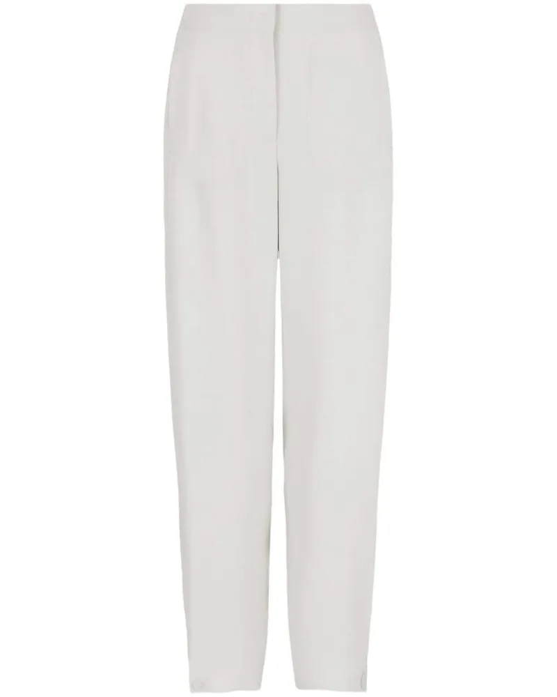 Giorgio Armani Tapered-Hose mit hohem Bund - Weiß Weiß