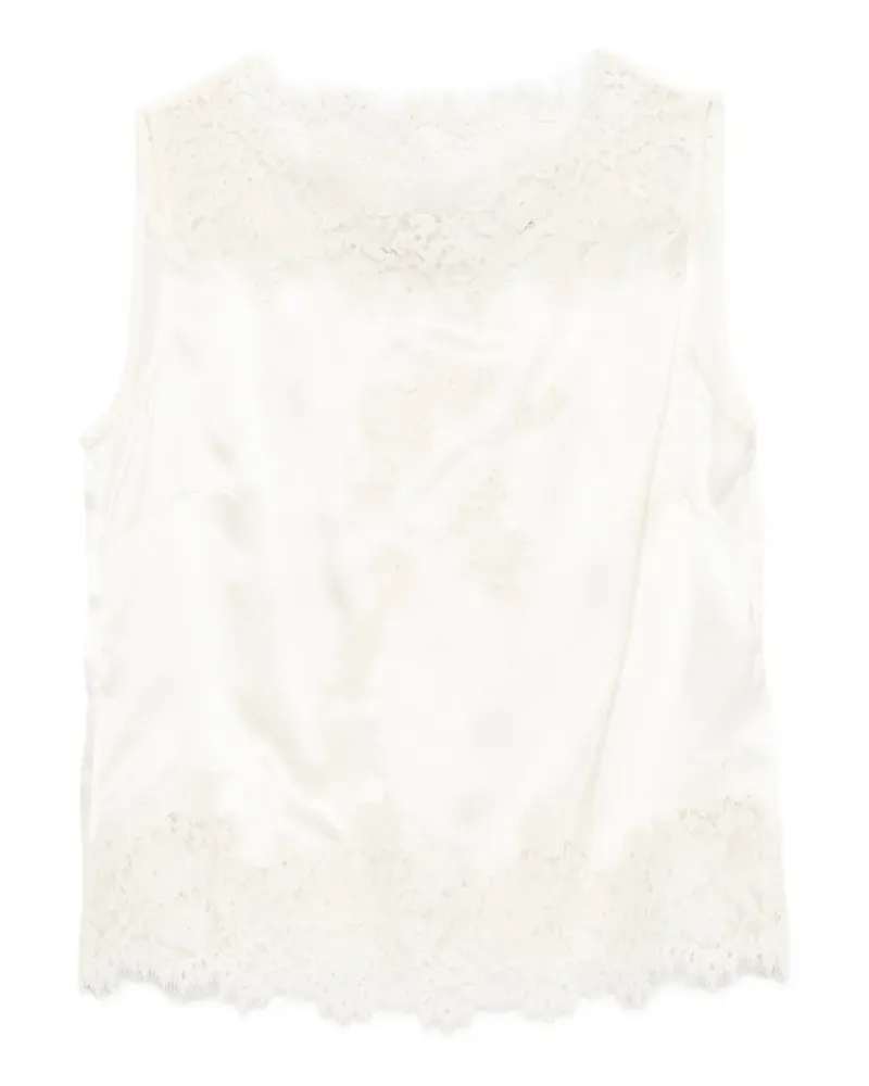 DÔEN Viviane Bluse mit Spitzenbesatz - Nude Nude