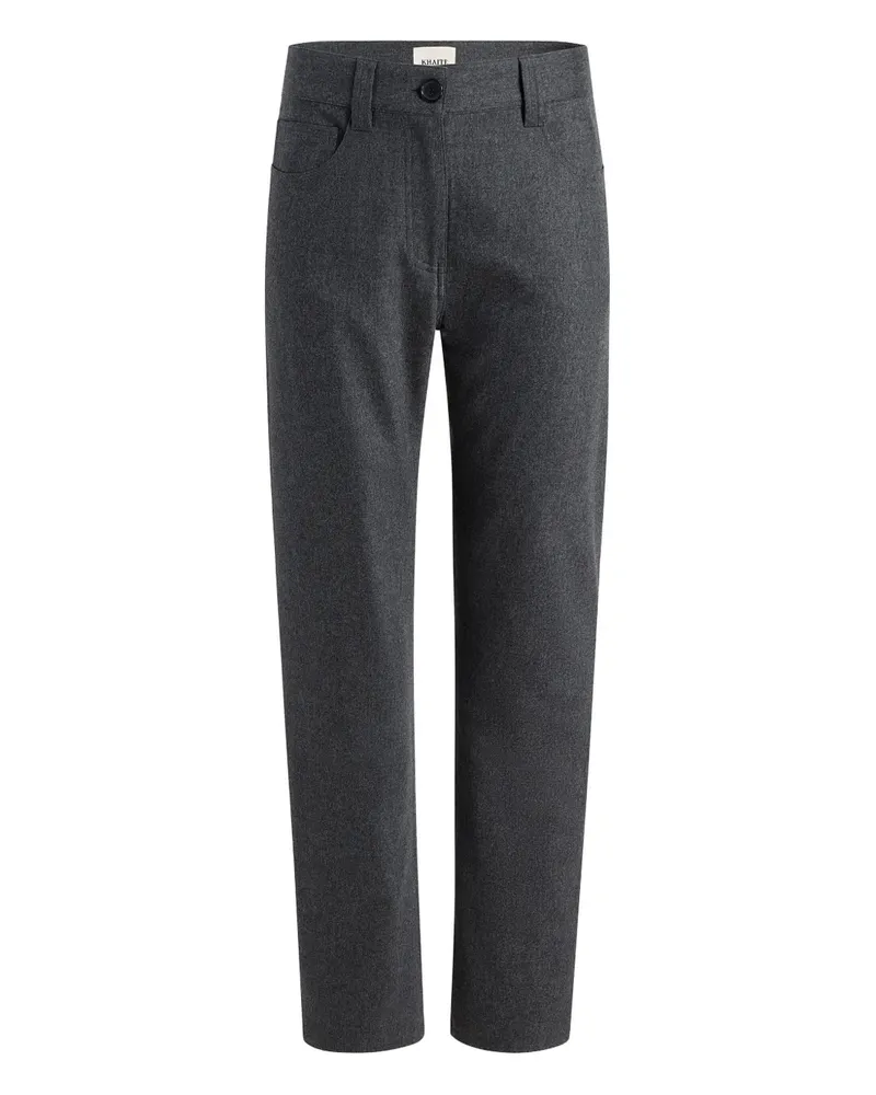 KHAITE Callum Hose mit Knöpfen - Grau Grau