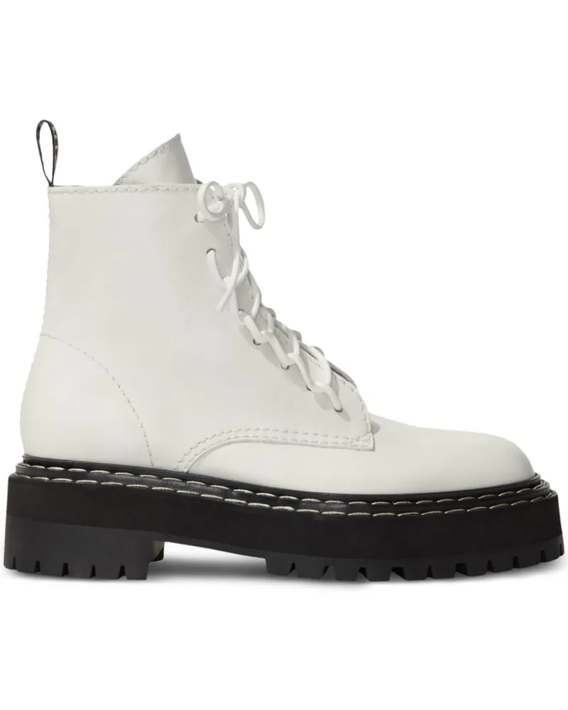 Proenza Schouler Stiefel im Military-Look - Weiß Weiß