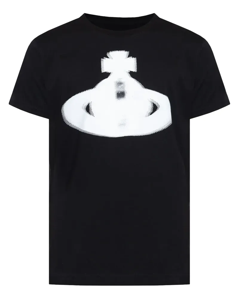 Vivienne Westwood T-Shirt mit Orb-Print - Schwarz Schwarz