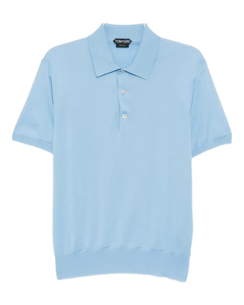Tom Ford Kurzärmeliges Poloshirt - Blau Blau