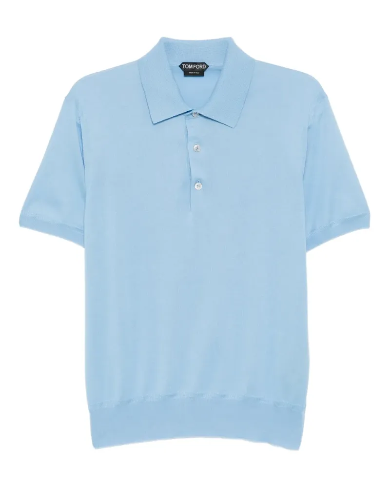 Tom Ford Kurzärmeliges Poloshirt - Blau Blau