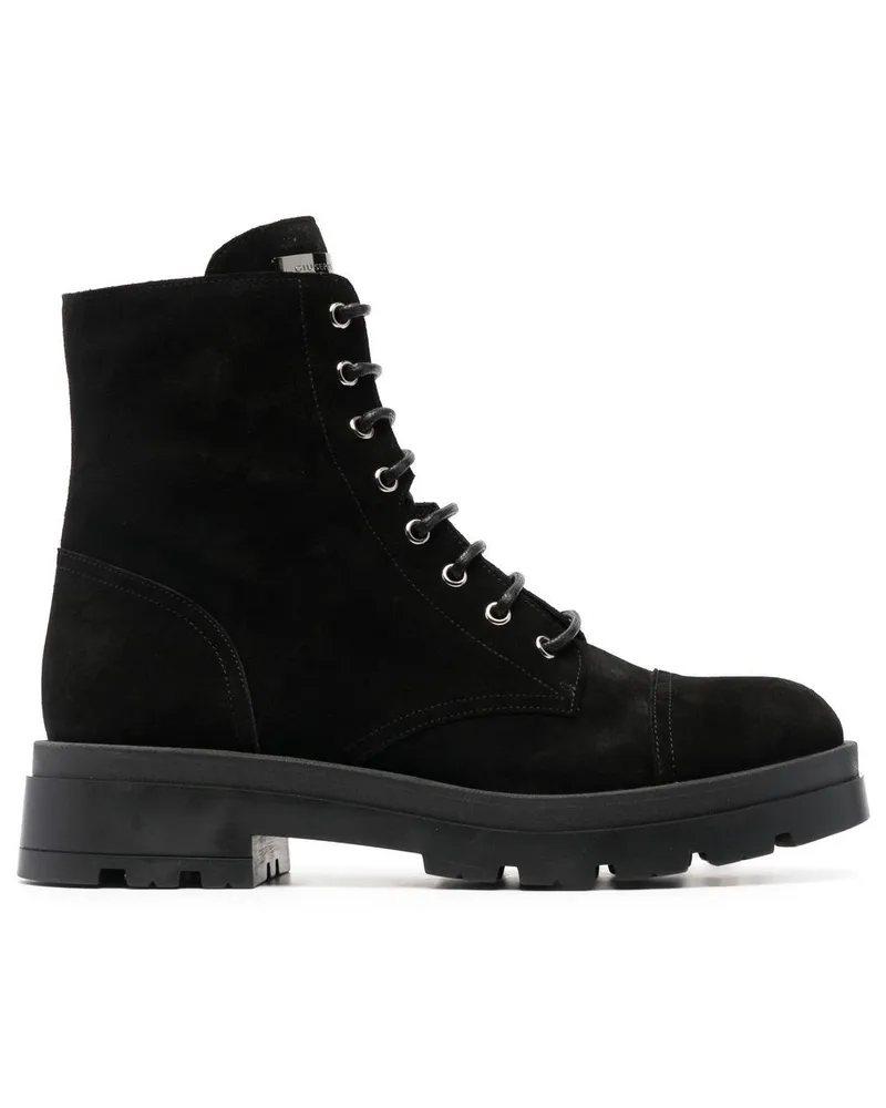 Giuseppe Zanotti Rombos Military-Stiefel aus Wildleder - Schwarz Schwarz