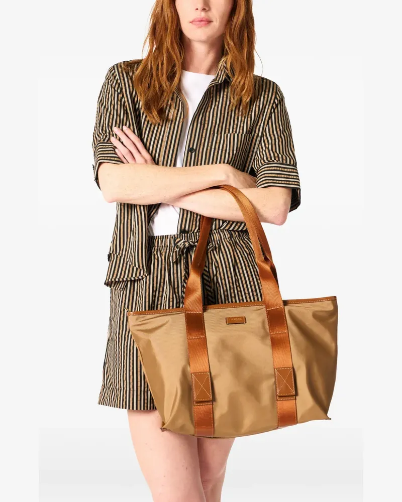 Lancel Großer Zip Tote Bag - Nude Nude